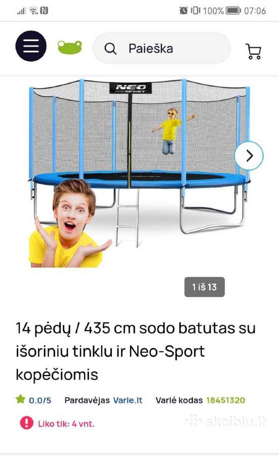 Parduodamas batutas "Neo Sport"
