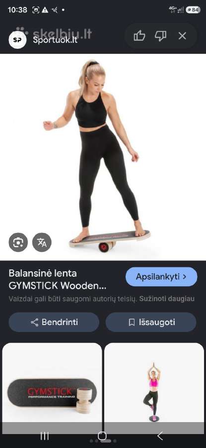 Sportui balansuoti.