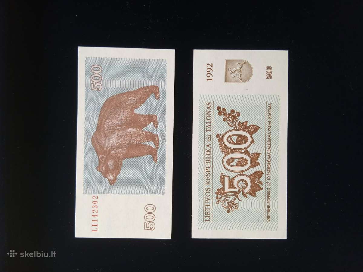 Lietuva 1992 500 talonai