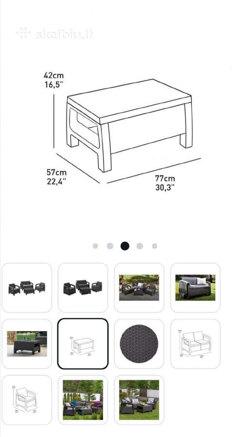Keter rattan lauko baldų k-tas+ staliukas/baras - nuotraukos Nr. 5