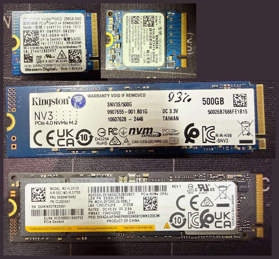 Nvme M.2 SSD diskai 256gb–512g