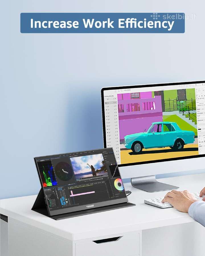 Yodoit 17.3" Full HD Ips nešiojamas monitorius - nuotraukos Nr. 6