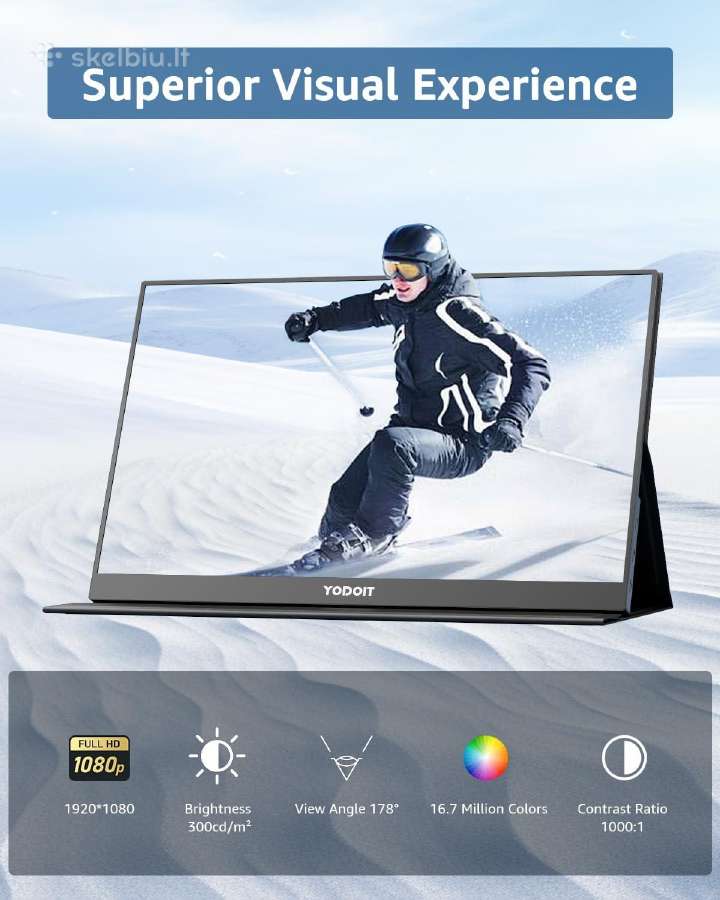 Yodoit 17.3" Full HD Ips nešiojamas monitorius - nuotraukos Nr. 11