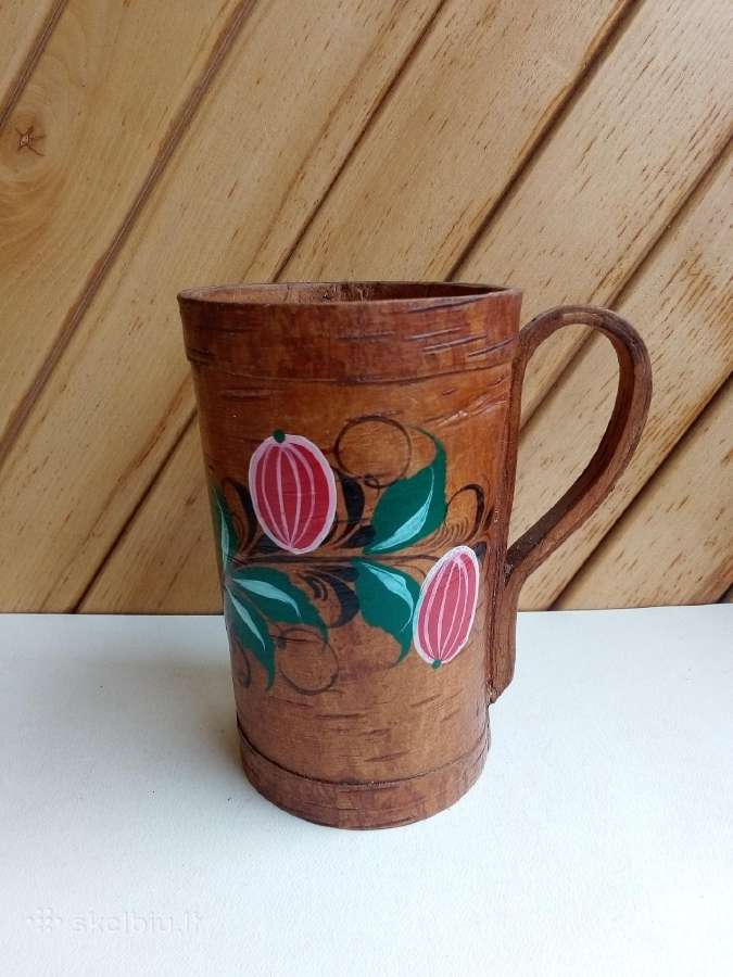 Beržo žievės puodukas, кружка из бересты