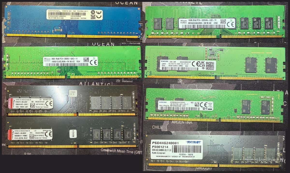 RAM Dimm Ddr4 4gb–16gb ir Ddr5 8gb
