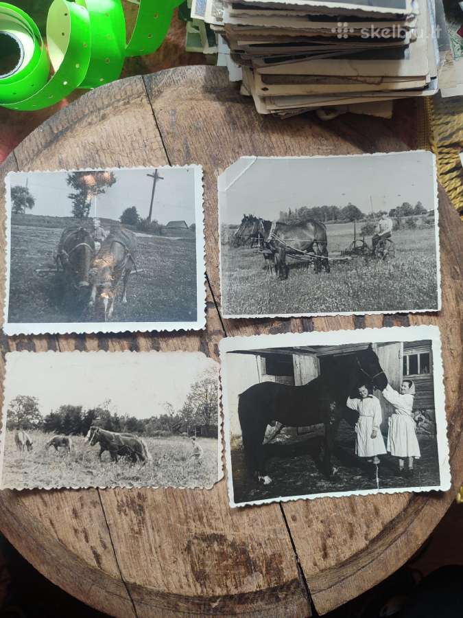 Senos foto su arkliukais ir jų darbu