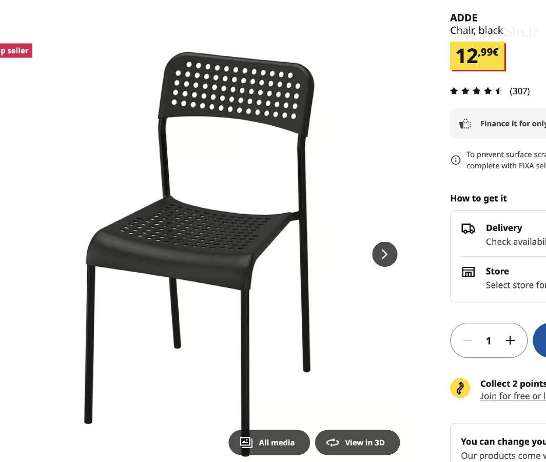 Ikea valgomoji kedė Adde