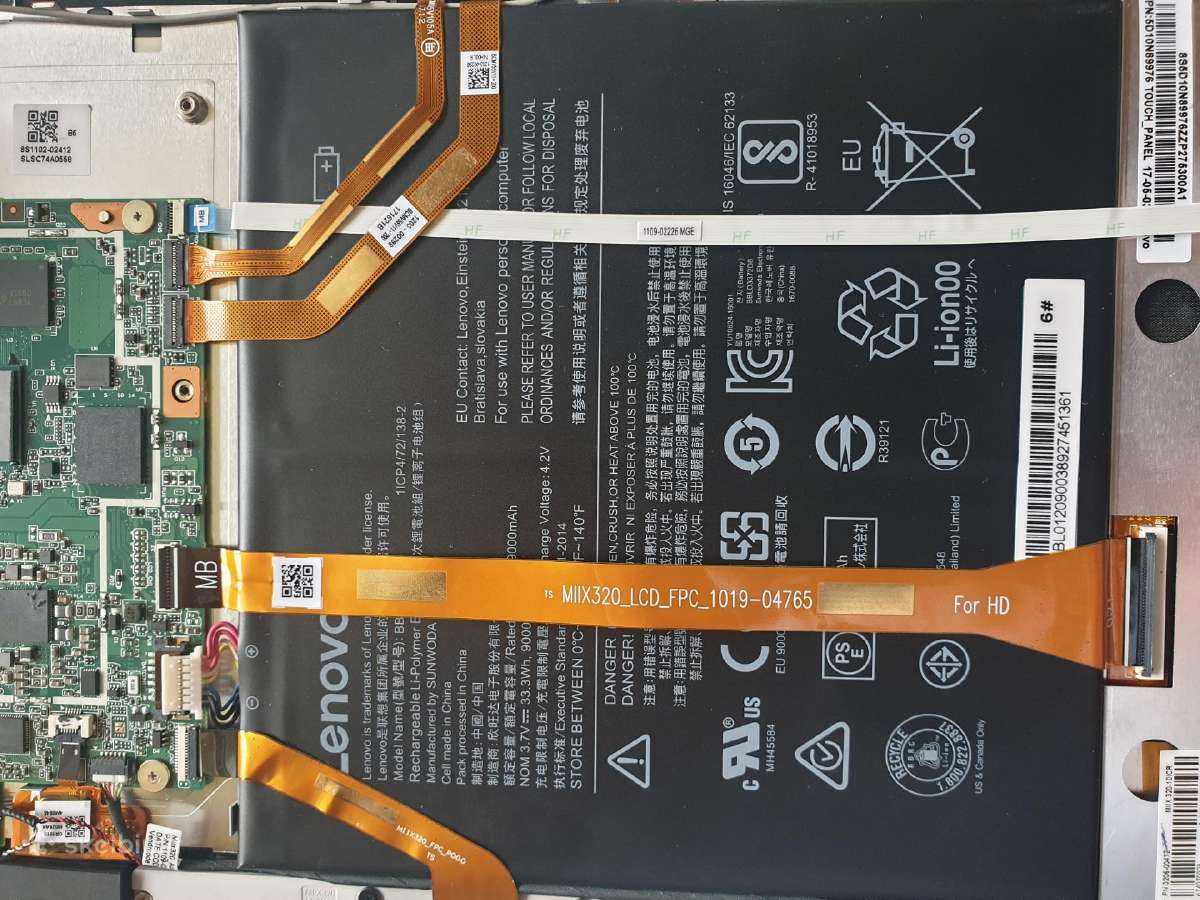 Lenovo Miix 320-10icr su sudegusia MB - nuotraukos Nr. 5