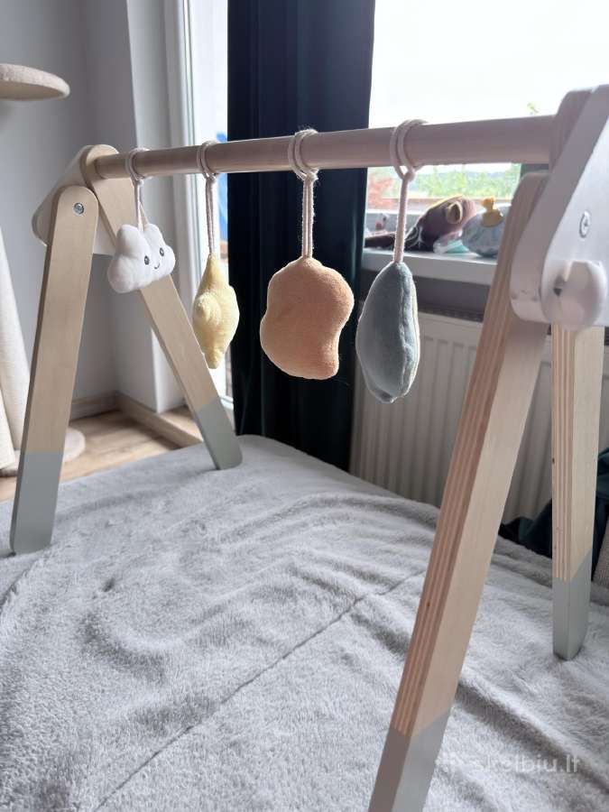 Wooden baby gym Medinis ožaislas vystymuisi - nuotraukos Nr. 2