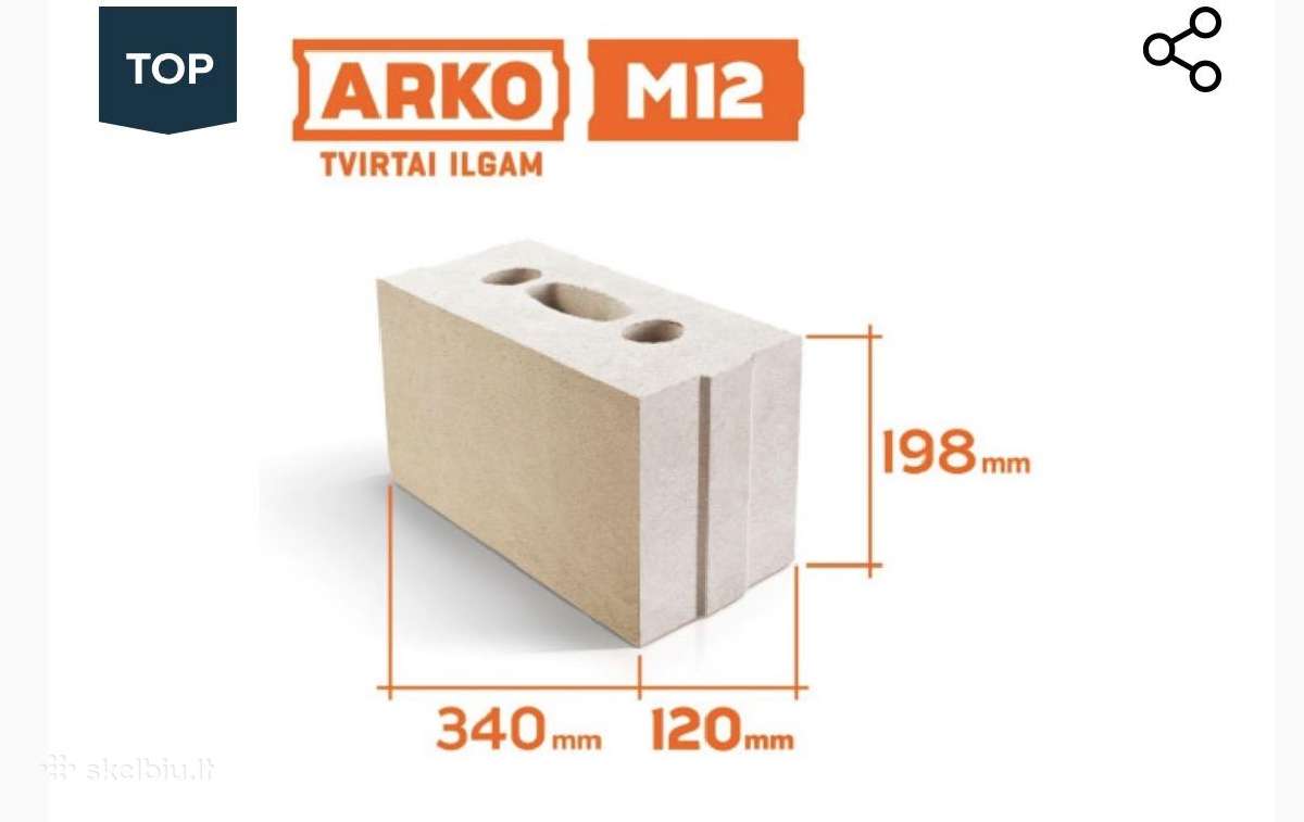 Nauji arko 12cm blokeliai po 50 centų