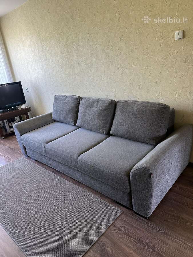 Magrės baldų sofa-lova su patalynės dėže