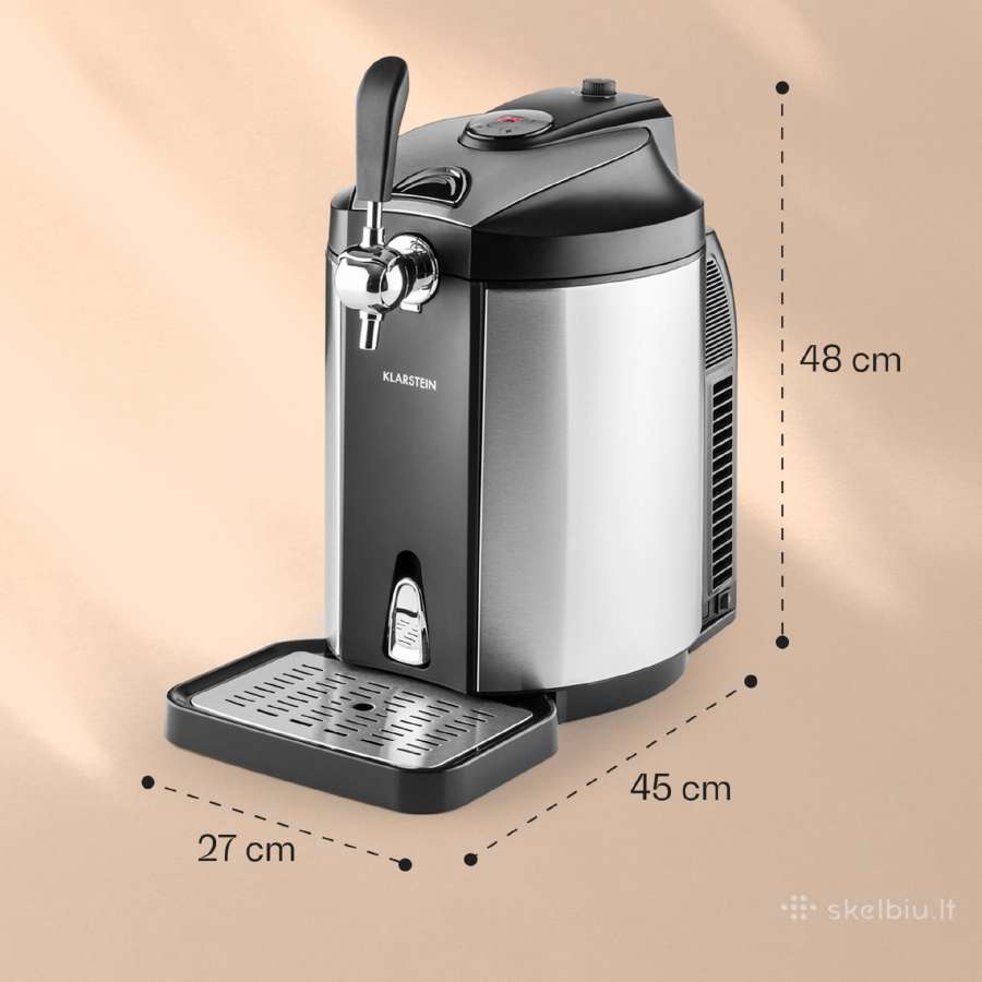 Klarstein Ska 5l alaus dispenceris 65w. Nenaudotas