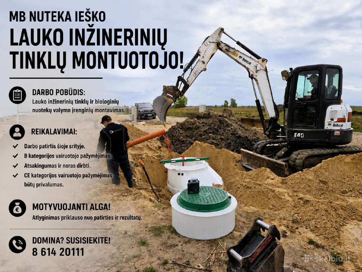 Lauko inžinerinių tinklų montuotojas