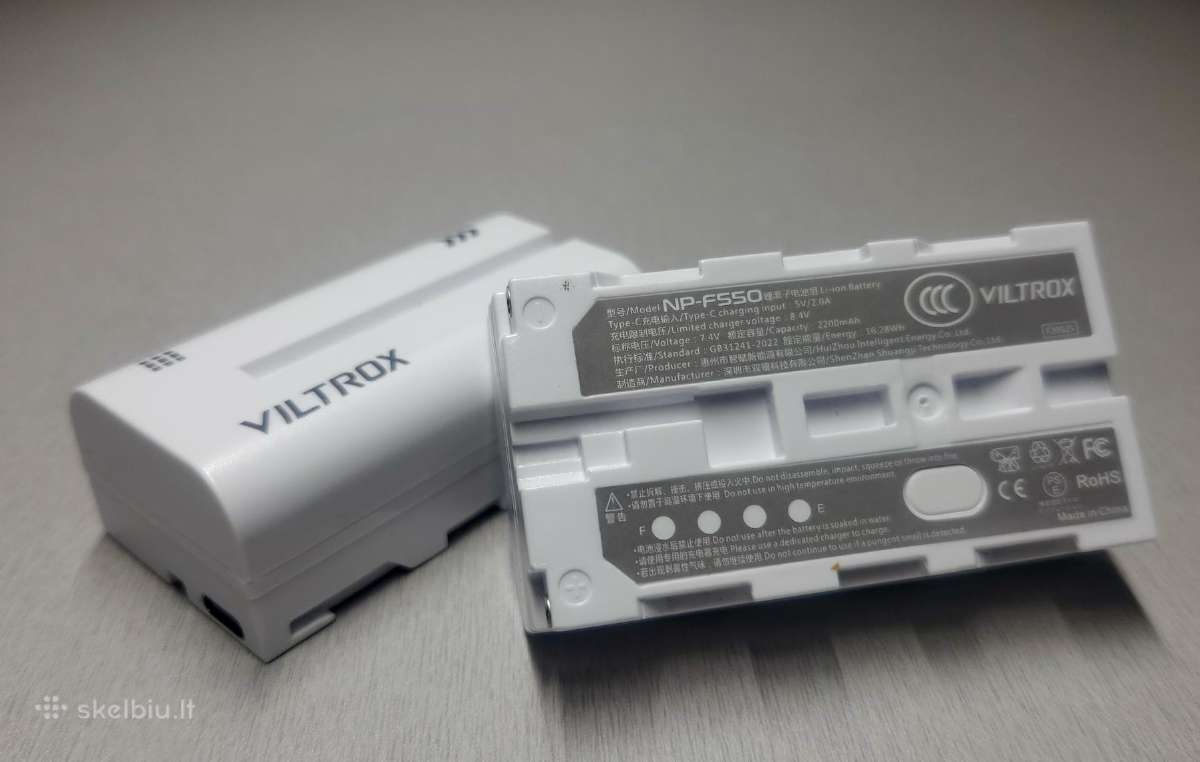 Viltrox 2200mah Np-f550 Li-ion baterijos