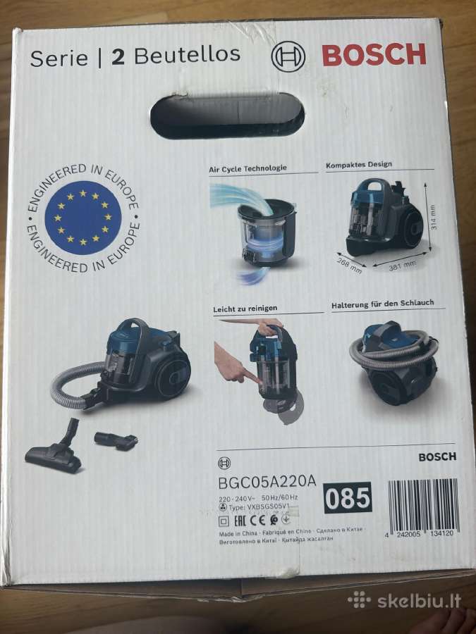 Naujas originalus Dulkių siurblys Bosch Bgs05a222 - nuotraukos Nr. 3