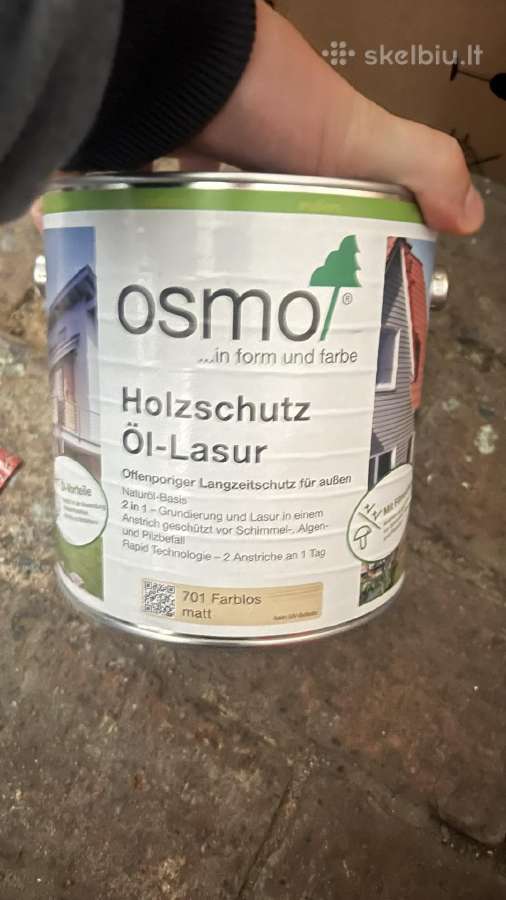 Parduodamos medienos apsaugos lazūros Osmo 2,5 L - nuotraukos Nr. 2