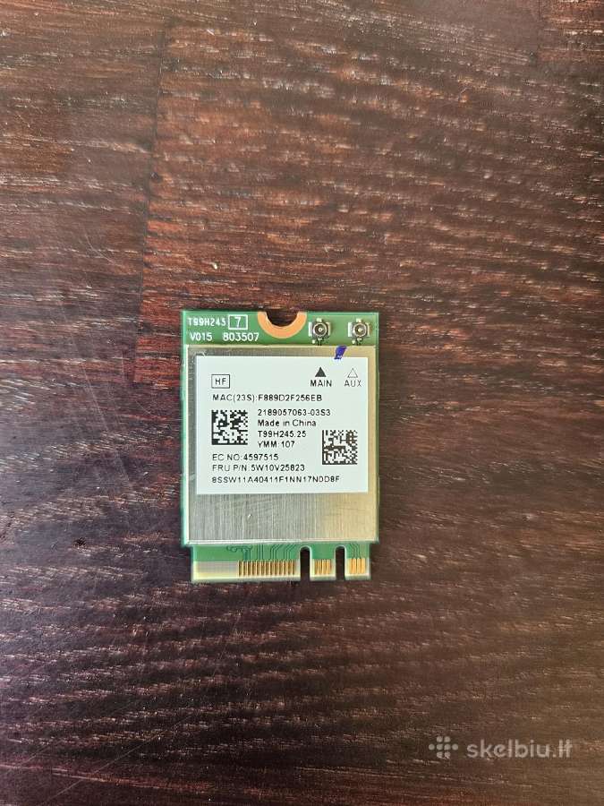 Wi-fi / Bluetooth adapteris Mt 7921 - nuotraukos Nr. 2