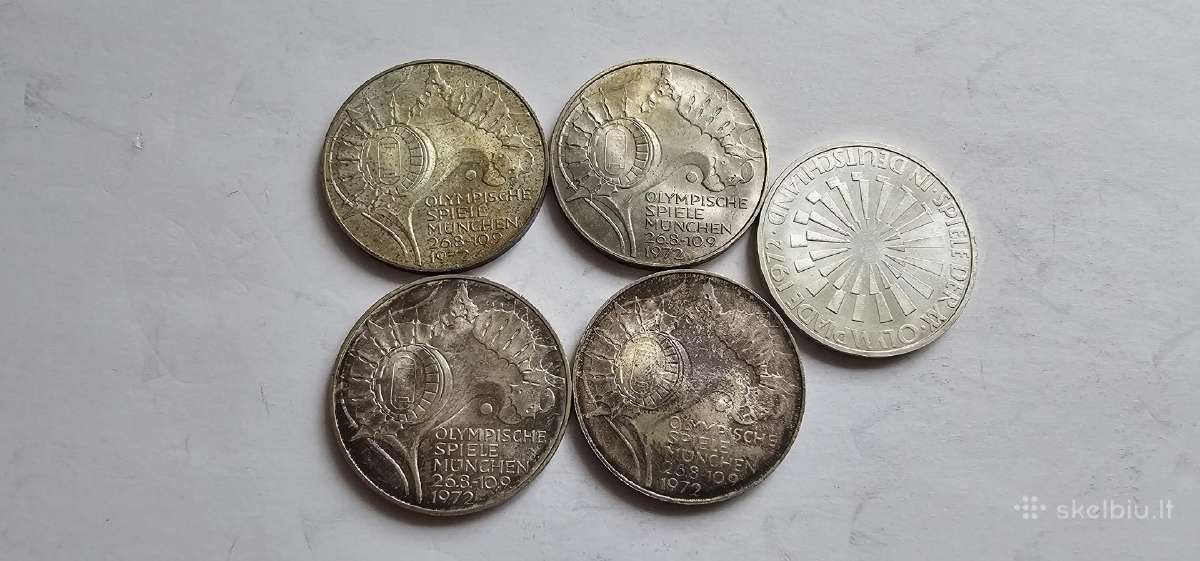 1972 10 markiu 5vnt skirtingos kalyklos