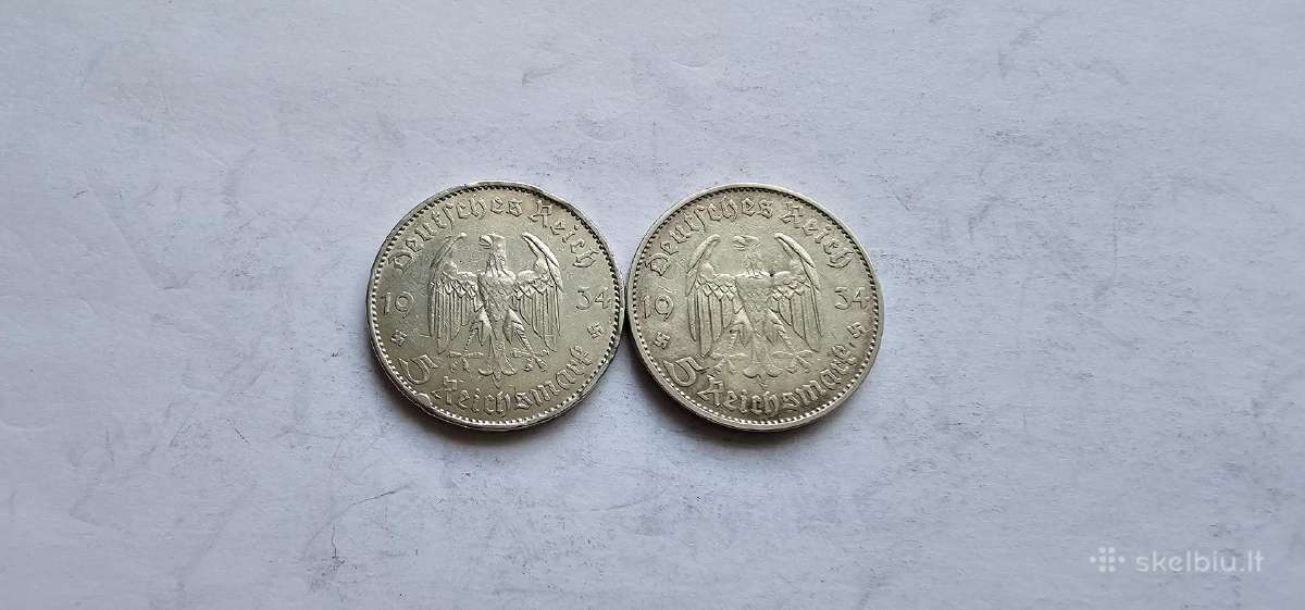 1934 5 markes 2vnt - nuotraukos Nr. 2