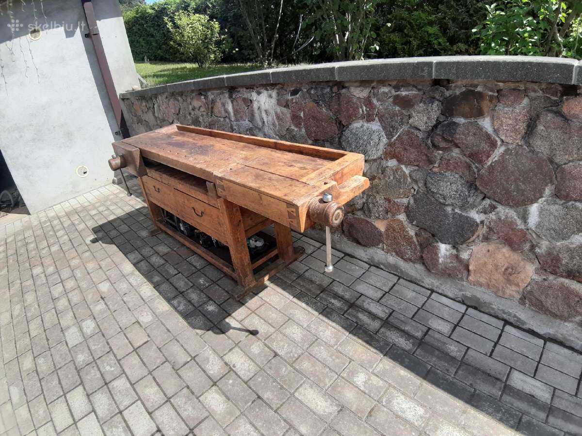Senovinis varstotas,staliaus darbastalis - nuotraukos Nr. 4