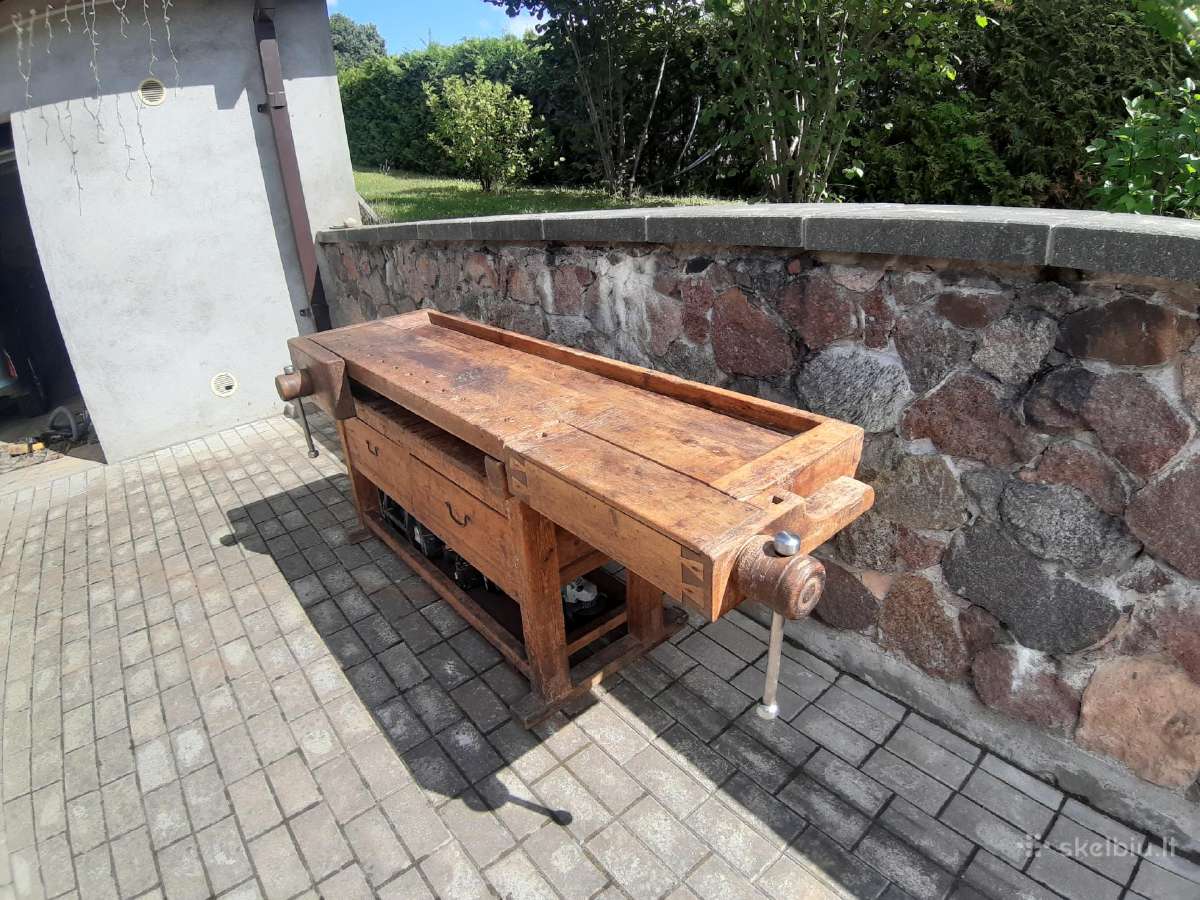 Senovinis varstotas,staliaus darbastalis - nuotraukos Nr. 7