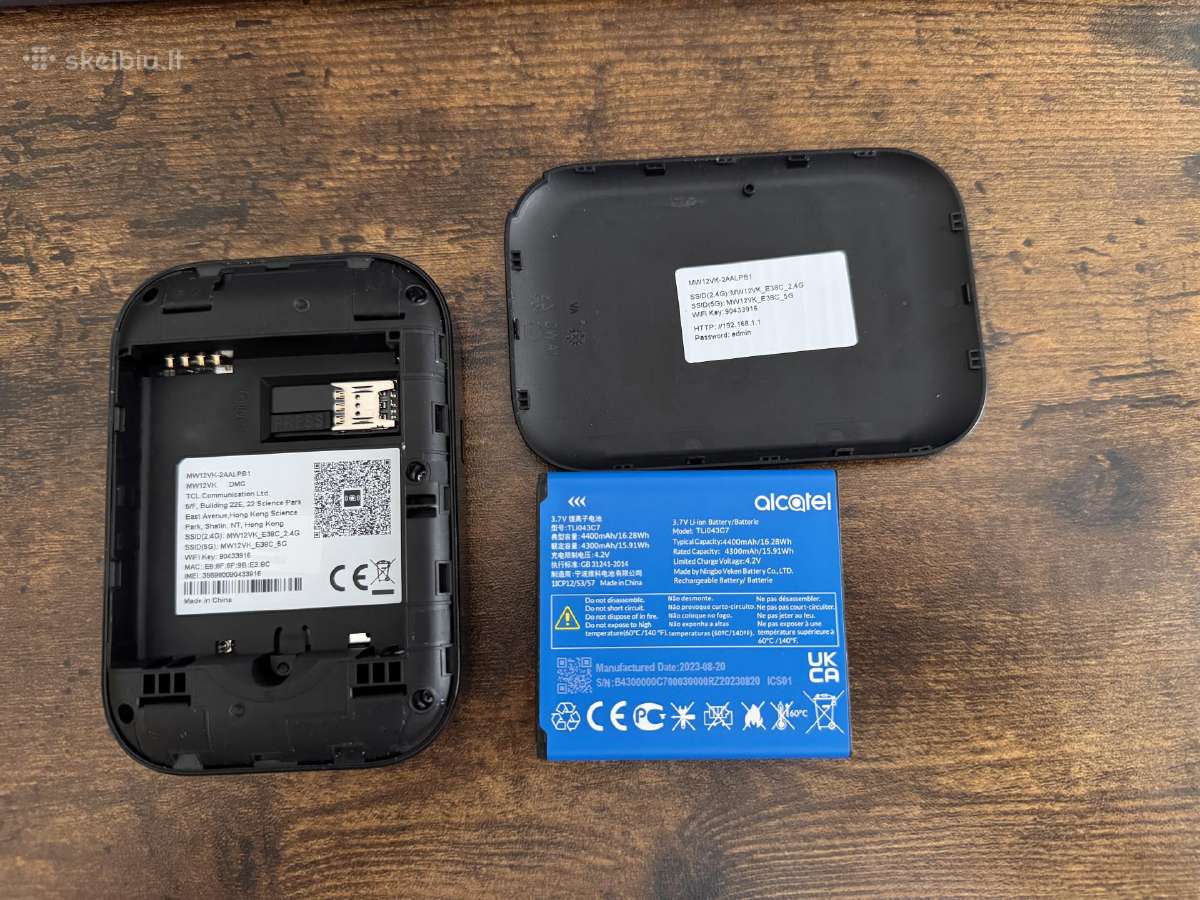 Modemas Alcatel Linkzone Mw12vk 4G Lte Cat12 - nuotraukos Nr. 3