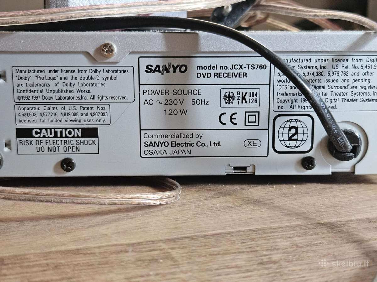 Sanyo jcx ts760 Dvd grotuvas su kolonėlėmis - nuotraukos Nr. 3