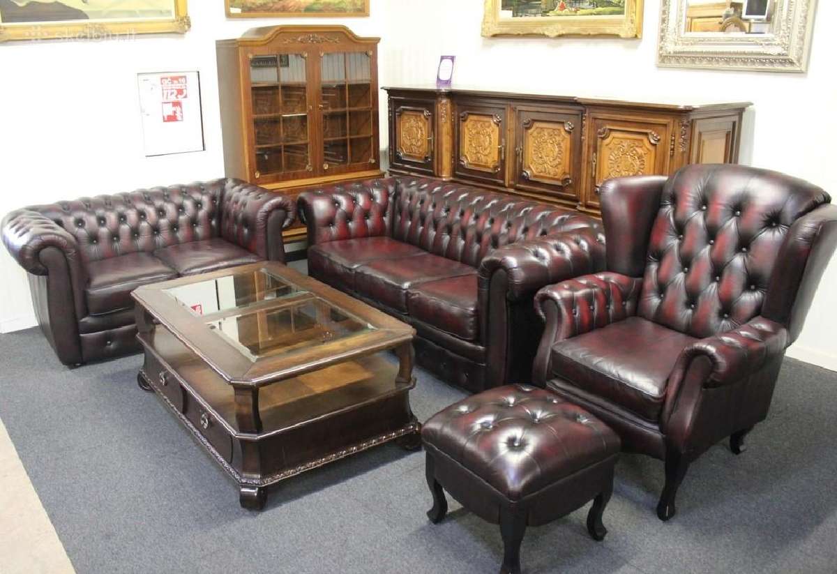 Chesterfield baldų komplektas 3+2+1 ir pufas - nuotraukos Nr. 6