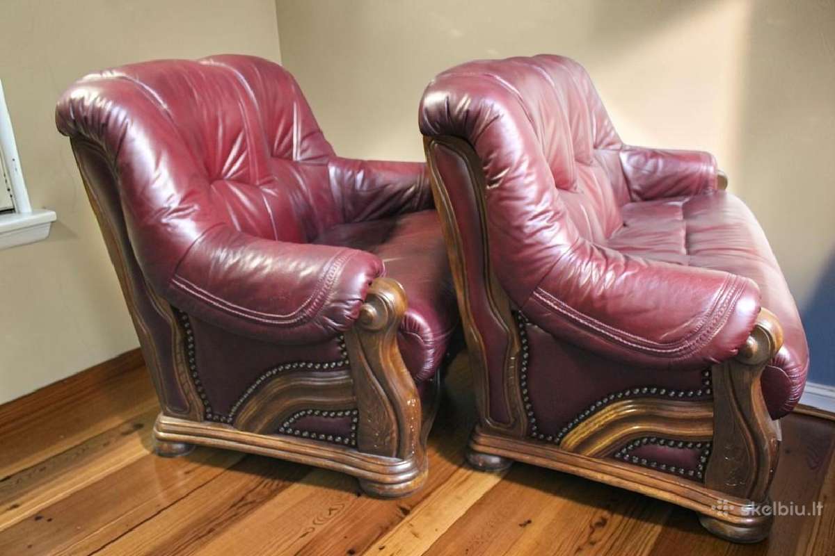 Chesterfield baldų komplektas 3+2+1 ir pufas - nuotraukos Nr. 18