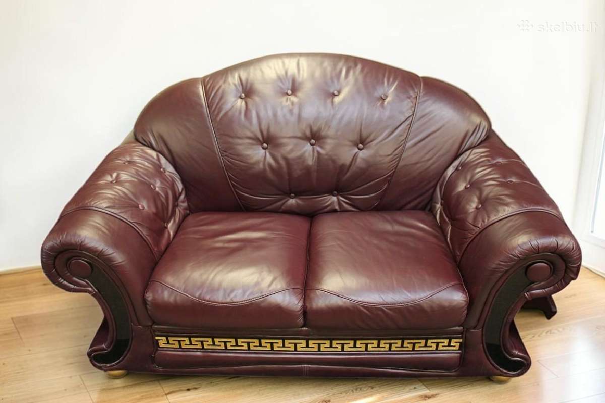 Chesterfield baldų komplektas 3+2+1 ir pufas - nuotraukos Nr. 25