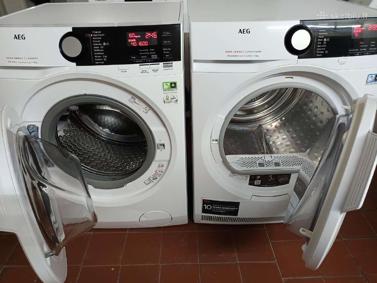 Skalbykle ir dziovykle 8000serijos 8kg komplektas