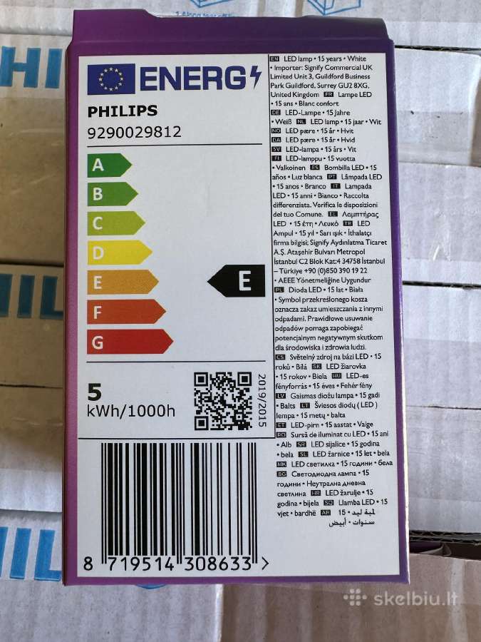 Philips 3000k 4.9w LED lemputes (16vnt) - nuotraukos Nr. 3