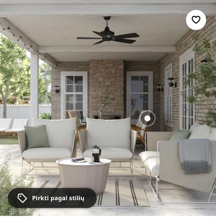 Idealios bukles Ikea lauko baldu komplektas