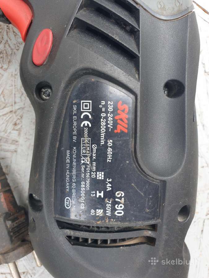 Skil gręžtuvas 750w,2800aps/min - nuotraukos Nr. 2