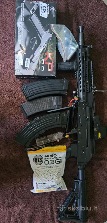 Airsoft Rk-47e + co2 pistoletas