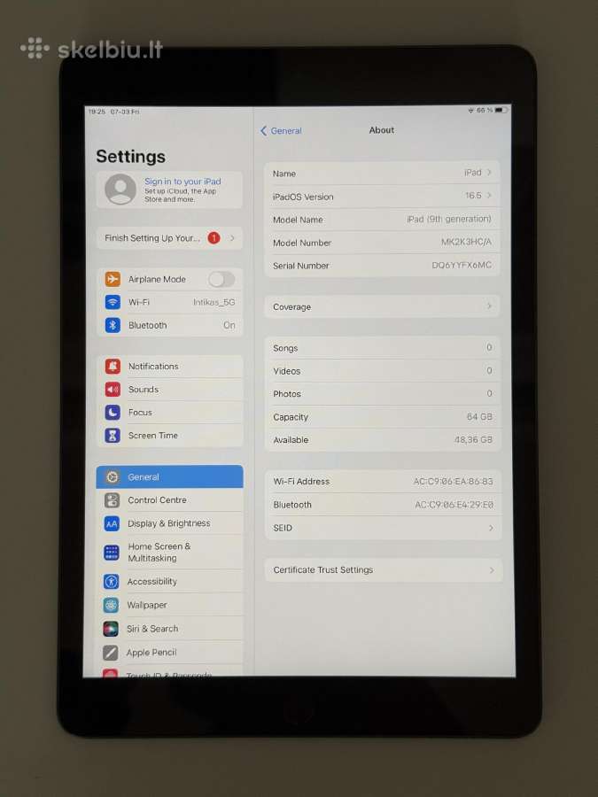 Apple iPad 9 10.2 / 64gb / Wi-fi / Space Gray