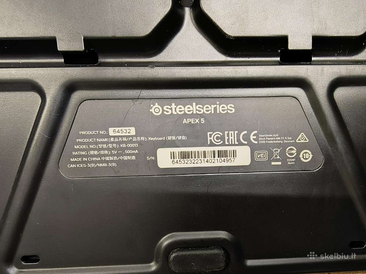 Steelseries apex 5 mechaninė gaming klaviatura - nuotraukos Nr. 4