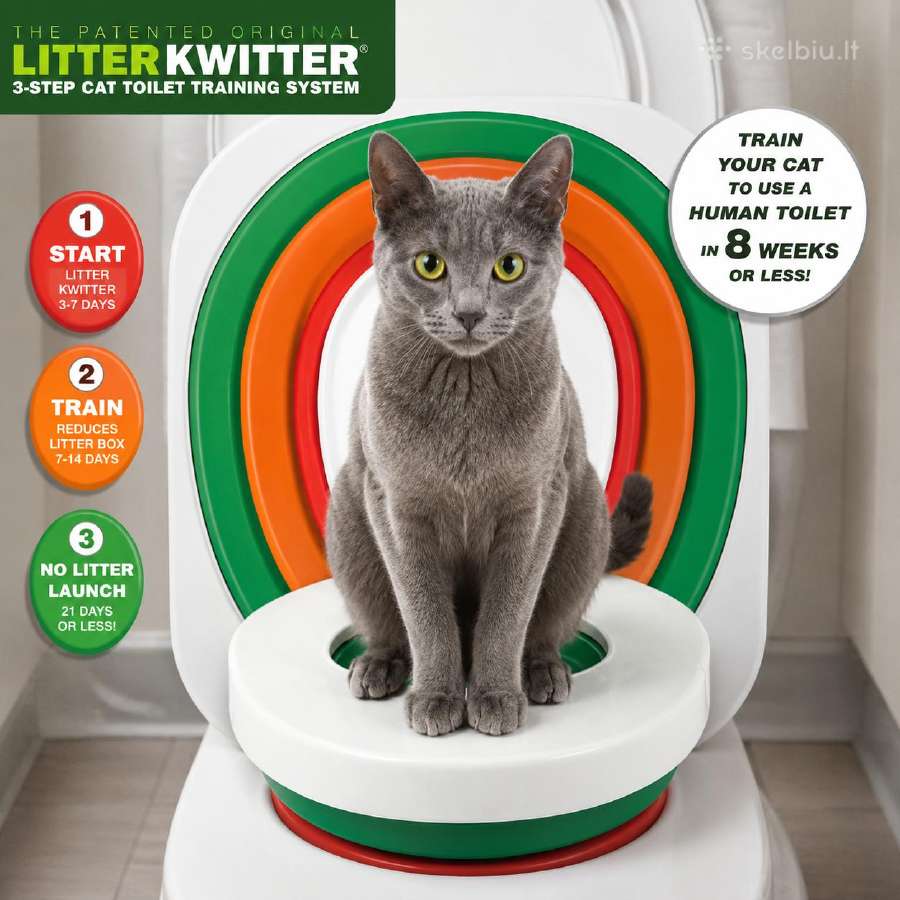 Litter Kwitter – katino mokymas naudotis tuoletu