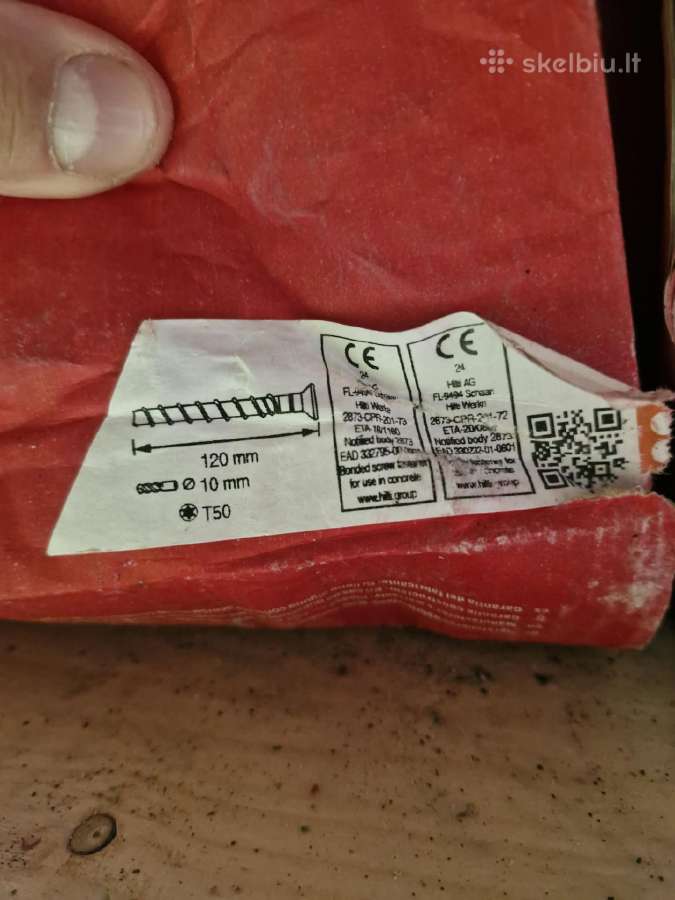 Hilti betonsraigčiai 10x120 - nuotraukos Nr. 6