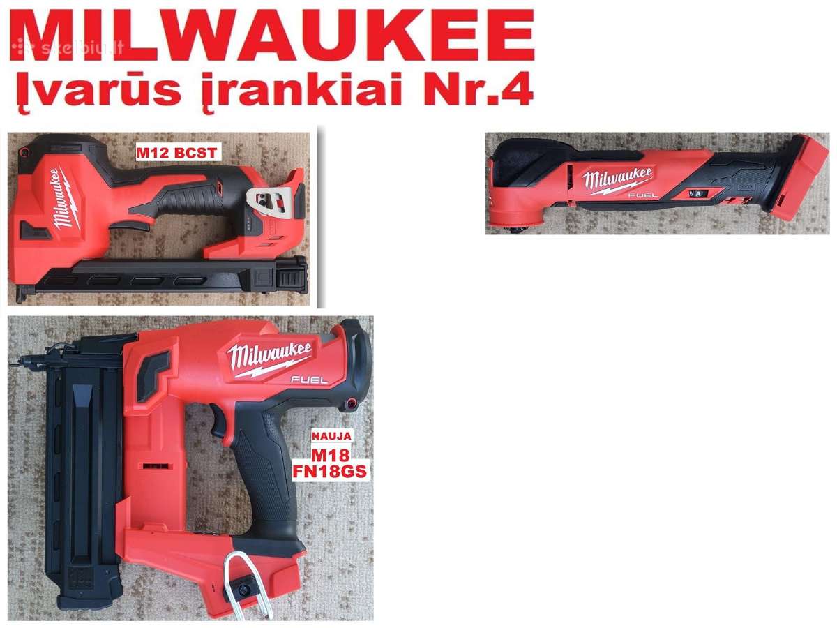 Milwaukee įvairūs įrankiai 3 modeliai