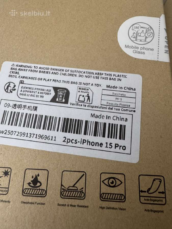 iPhone 15pro Stikliukai - nuotraukos Nr. 2