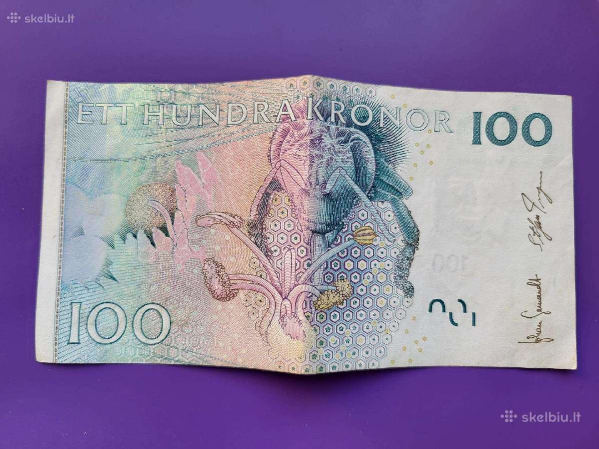 Senos Švedijos kronos 100 - nuotraukos Nr. 2