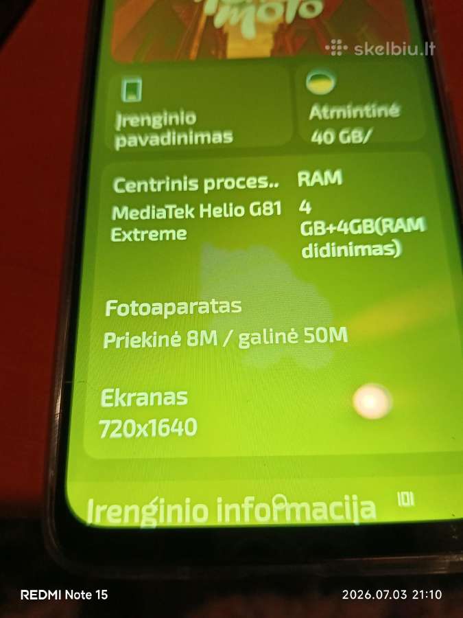 Parduodu du naujus telefonus, motorola, G6. Honor