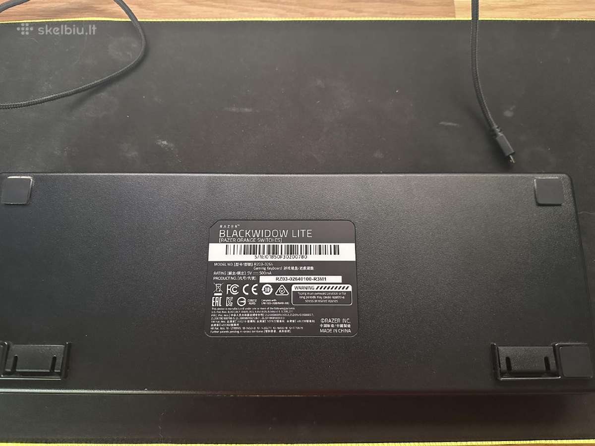 Razer Blackwidow Lite klaviatura - nuotraukos Nr. 3