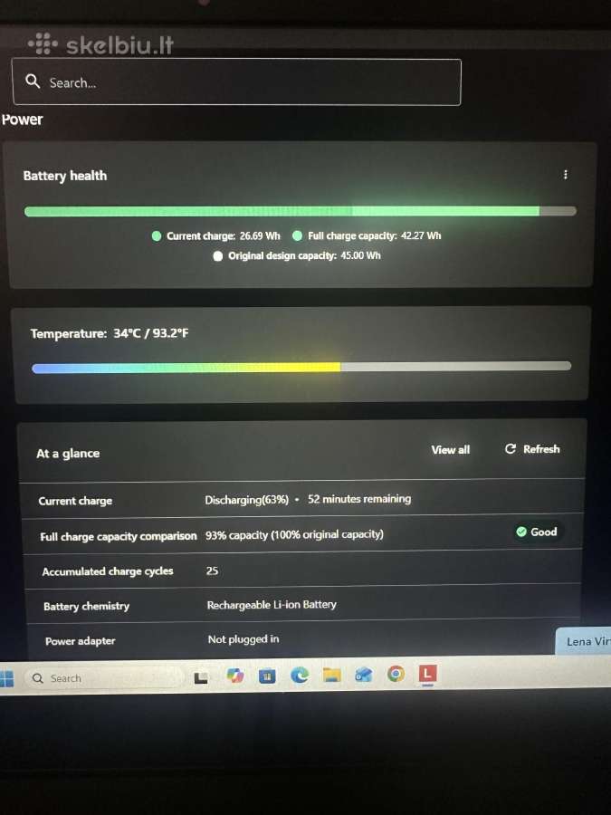 Lenovo Ideapad Gaming 3 15ach6 16gb RAM 512gb - nuotraukos Nr. 8
