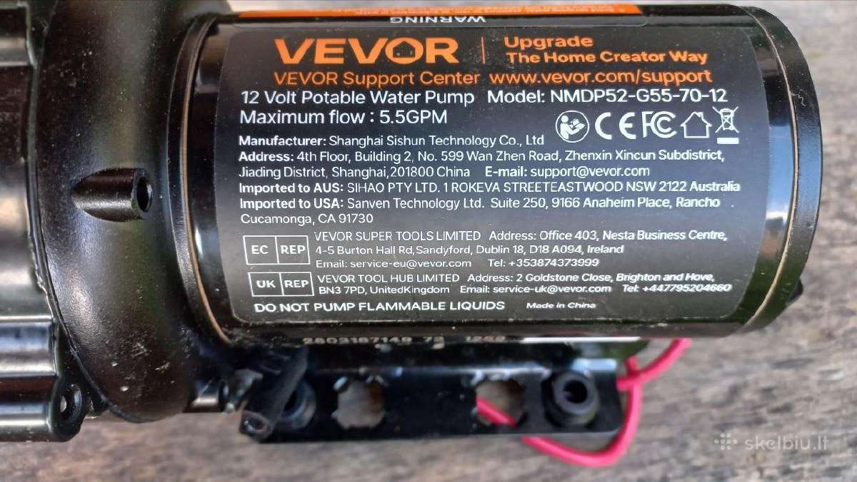 Vevor 12 V diafragminis siurblys