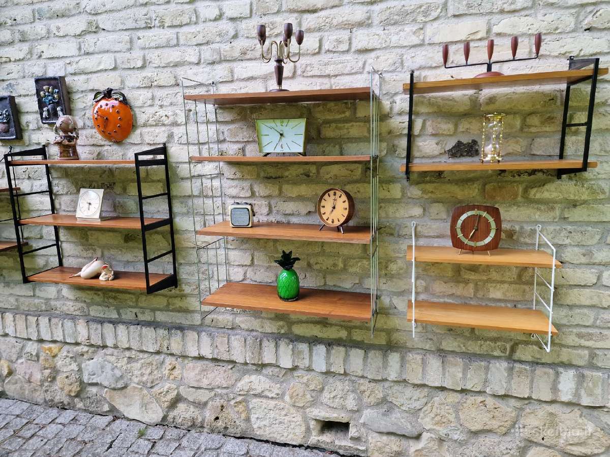 Vintažinės mid century pakabinamos lentynos - nuotraukos Nr. 7