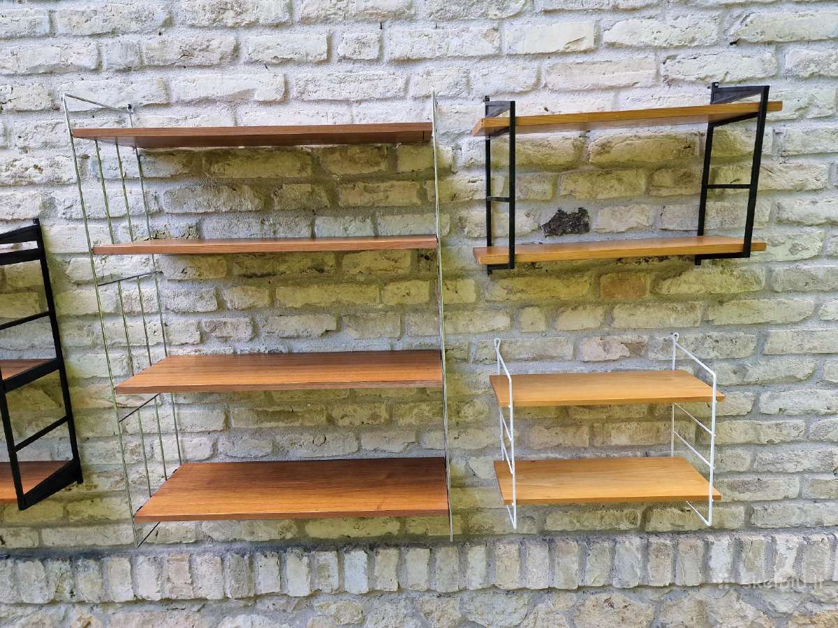 Vintažinės mid century pakabinamos lentynos - nuotraukos Nr. 10