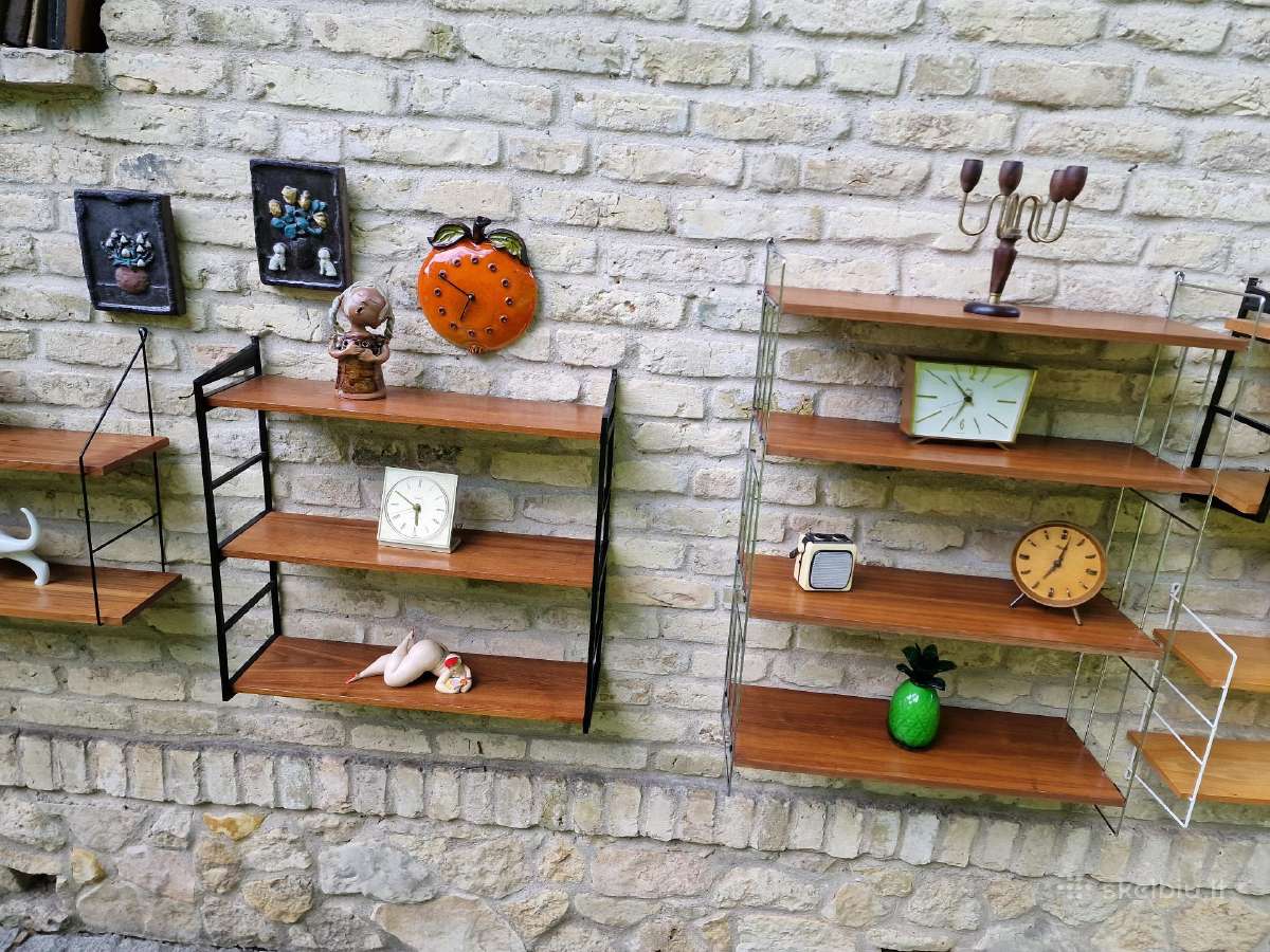 Vintažinės mid century pakabinamos lentynos - nuotraukos Nr. 27
