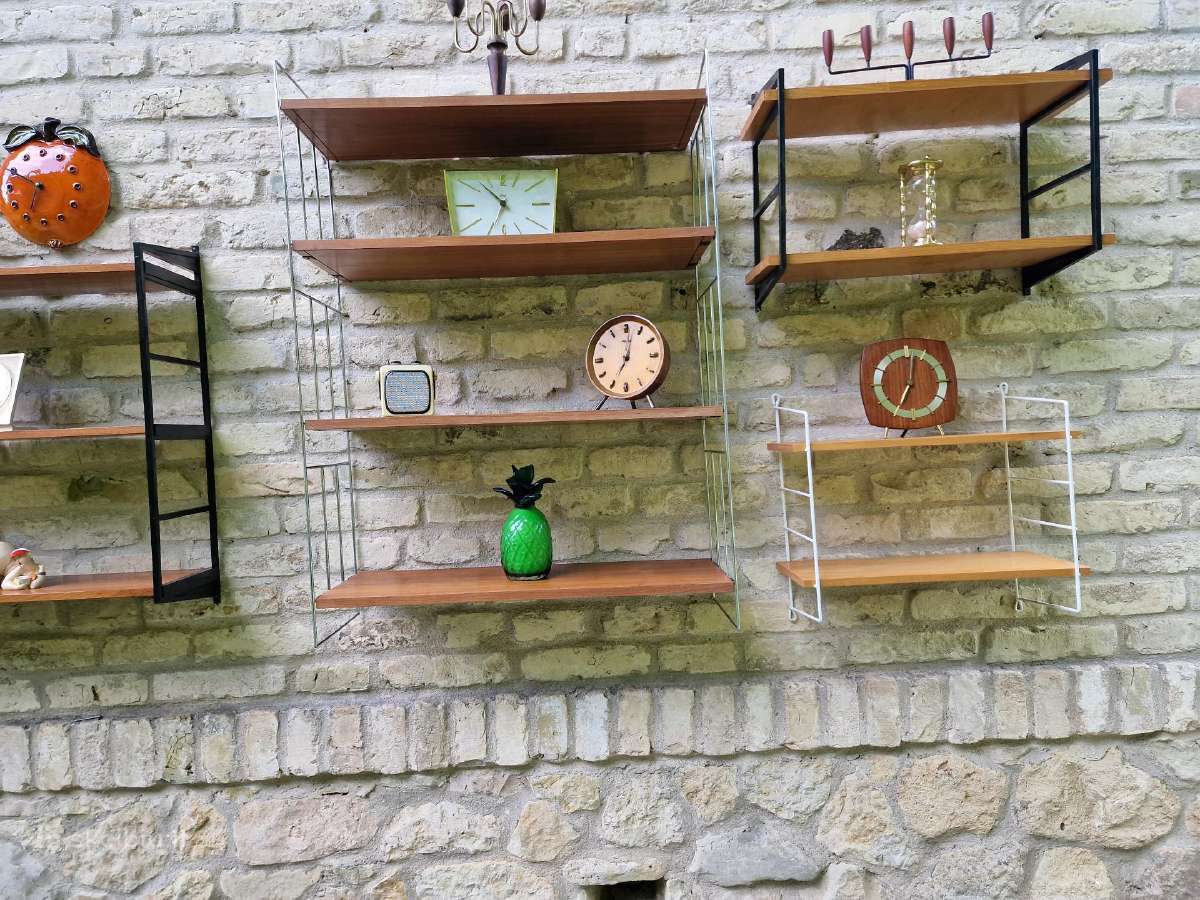 Vintažinės mid century pakabinamos lentynos - nuotraukos Nr. 37